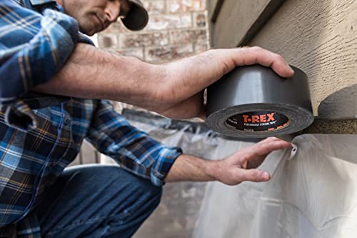 T-REX Tape Heavy Duty Duct Tape with UV Resistant & Waterproof Backing for Ferociously Strong Repairs, 1.88" x 30 yd, Gunmetal Gray, 6 Rolls