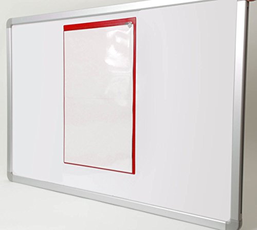 StoreSMART® Magnetic Closure Pockets - Magnetic-Back - 11" x 17" - 10-Pack - Red - MCP3512MB-R-10
