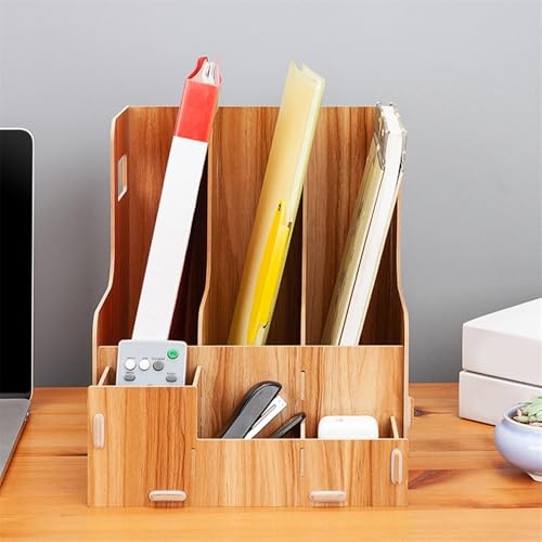 File sorter for Desk Desk File Box Book Rack Folder Storage Holder Desktop Office Home