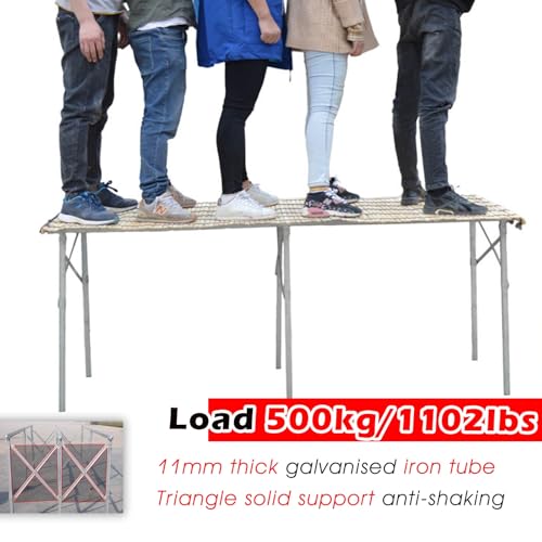 Product Display Stand for Vendors, Commercial Kiosk Booth/Concession Stand for Weekend Market Festival Party Exhibition, Multifunctional Rectangular Long Table(L-2.5m/8.2ft w-1.15m/3.8ft)