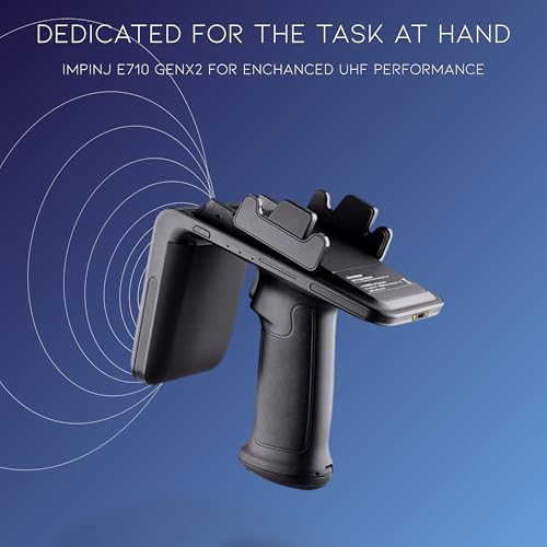 Chainway R6 RFID Reader and 2D/1D/QR Barcode Scanner Pistol-Grip Holder/Attachment for Android and iOS Smart Phones and Devices | Wireless Bluetooth