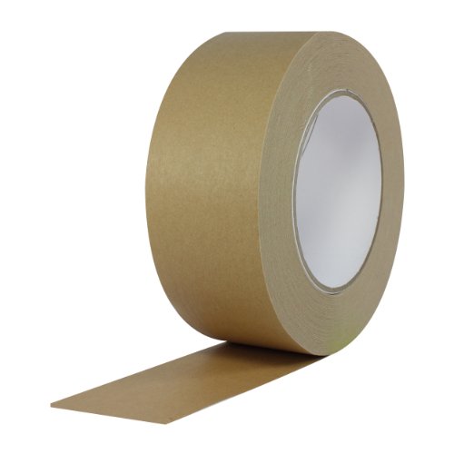 ProTapes Pro 183 Rubber Paper Carton Sealing Tape, 7.1 mils Thick, 55 yds Length x 3" Width, For Light-to-Medium Packaging, Light Brown (Pack of 12)