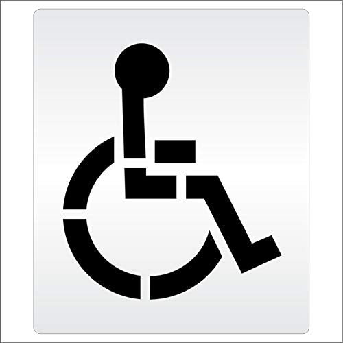 Parking Lot Stencil - 39" - ADA Handicap Stencil (3" Stroke) - 39'' x 33'' x 1/8" (128 mil) - Pro-Grade