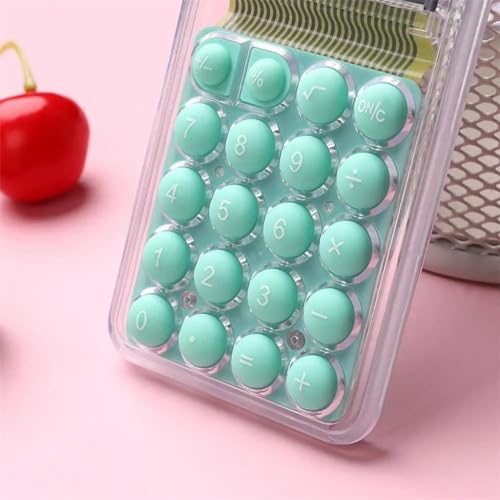 DUYHBAWRS Calculator 8-bit Display Silent Widescreen Mini Calculator Student Portable Transparent Electronic Calculator for Daily