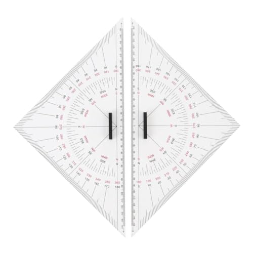 Acrylic 300mm Chart Drawing Triangle Ruler Hand-Drawn Triangle Board Nautical Navigation Triangle Drafting Marine Accessories