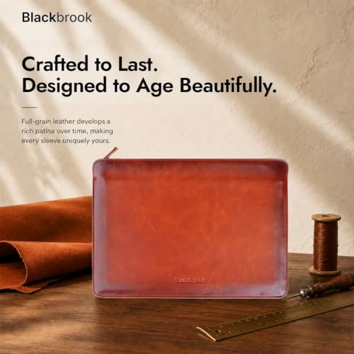 BlackBrook Tyler Leather Sleeve for MacBook Air 15 Inch & Pro 16 Inch