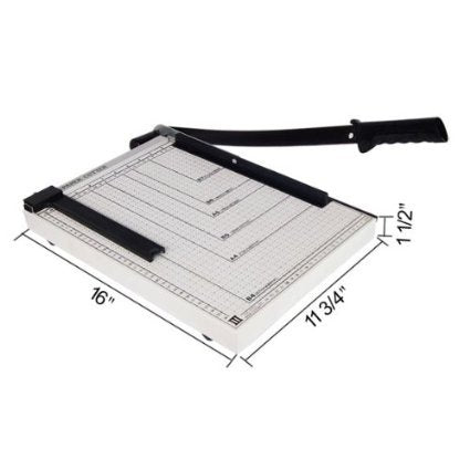 15" Paper Cutter Metal Base Trimmer Scrap Booking Desktop Sheet Guillotine Blade