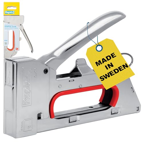 Rapid Heavy Duty Manual Staple Gun PRO R153 for No. 53 Staples, Upholstery Staple Gun with Ergonomic Handle, All-Steel Construction, and Easy Loading System, Made in Sweden (5001665)