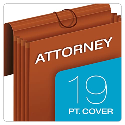 Globe-Weis/Pendaflex 100% Recycled File Wallets, 5.25-Inch Expansion, Elastic Cord Closure, Legal Size, Brown, 10-Count (73376R)