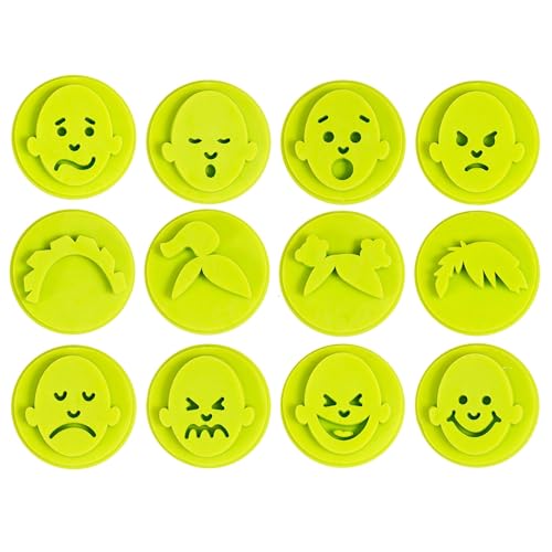 Special Needs Emotional Expression Stampers – Easy‑Grip 12‑Piece Set for Autism, SPD & SEL Skill Building, Ages 2+