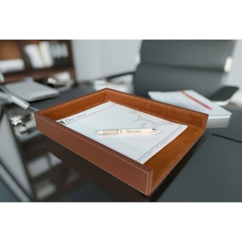 Dacasso Rustic Brown Leather Letter Tray