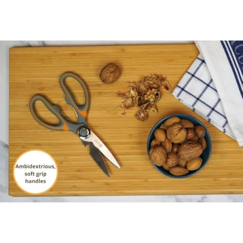 GTSE Box of 36 Heavy Duty Kitchen Scissors, Sharp Stainless Steel Blades, Comfort Grip, Dishwasher Safe, Multi-Purpose Kitchen Shears for Cooking Food, Poultry, Vegetables