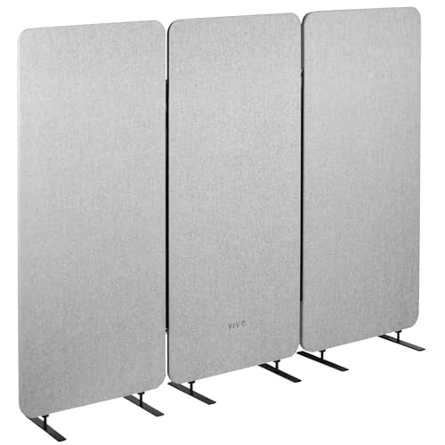 VIVO Gray Freestanding 72 x 56 in Privacy Panel, PP-3-S072G