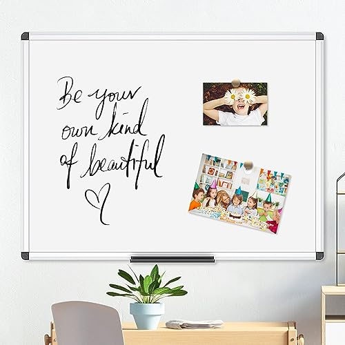 VIZ-PRO Magnetic Dry Erase White Board for Wall, 36 x 24 Inches, 2 Pack