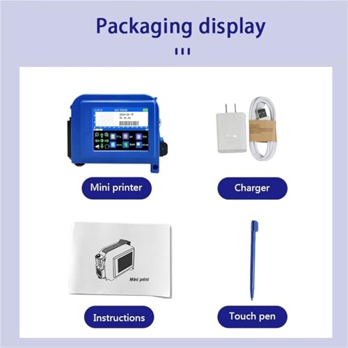 SHIHUANI 25.4mm Mini Handheld Inkjet Printer for Text Expiry Date QR Barcode Image Logo Batch Number(US)