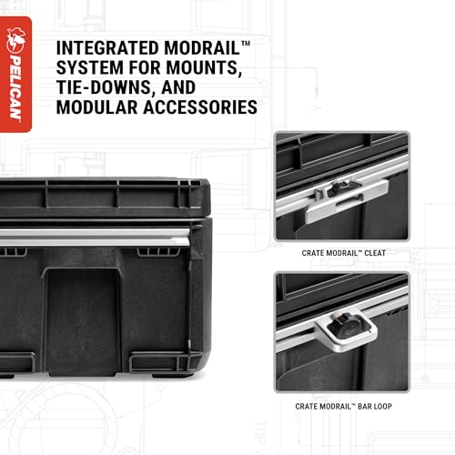 Pelican Crate - 45 Liter Storage Case - Cargo Box, Transport Case, Overland Case (Desert Tan)