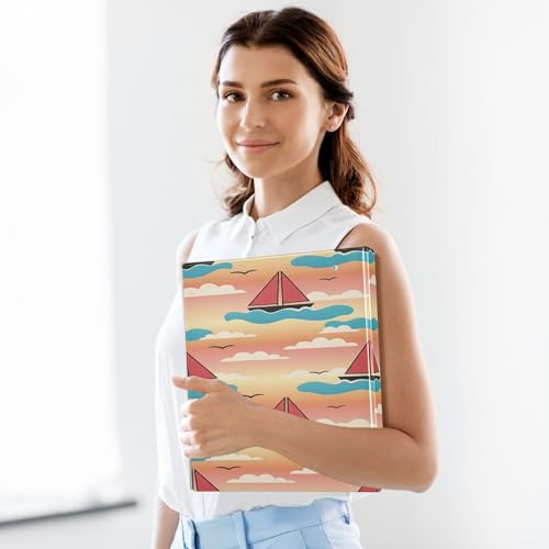 Xpdkjwd Ship Pictures 3 Ring Binder Can Hold 200 Letter Size Binders, Suitable for Home, Office, Dormitory, 2Pcs
