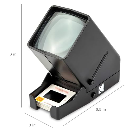 35mm Slide and Film Viewer, 3X Magnification, LED Lighted Viewing, Standard Color Temperature, for Applicable to 5cm*5cm13 and 135 Negatives