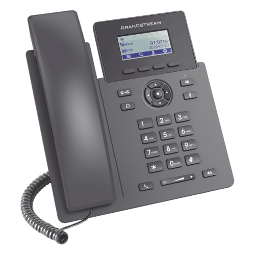 Grandstream GRP2601P IP Phone | 2 Lines, 2 SIP Accounts | 2.4-Inch LCD Display | Dual-Port Gigabit Ethernet with Integrated PoE | Power Adapter Not Included