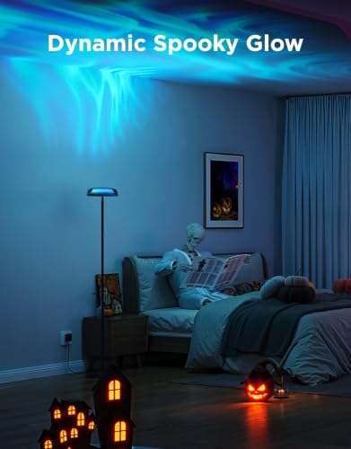 Govee Uplighter Floor Lamp for Living Room, RGBIC Ripple Projector