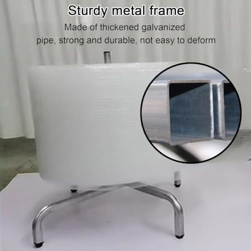 MegLob Commercial Packaging Paper Rack, Manual Warehouse Bubble Wrap Dispenser, Metal-Frame Plastic Film Holder; Suitable for Warehouses, Factories, and Logistics Parks,Width120cm