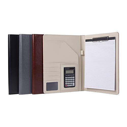 NIKAIDD Conference Folder File Storage Box Business Card Holder A4 Size Clipboard Executive Business Meeting Folder Briefcase Box 4 Colors Business Document Bag (Brown 32.5x24.5cm)
