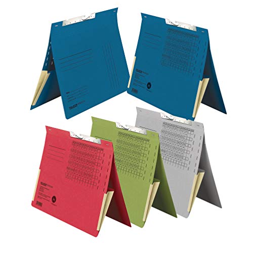 Original Falken Pendular Pendulum File Pack of 50 Made in Germany Recycled Cardboard with Commercial Stapling, Slit Punching and Expanding Pocket for DIN A4 Brown Folder Blue Angel