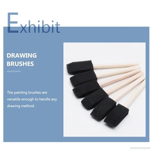 Foam Brushes for Painting 100-Piece Craft Foam Brushes - Sponge Applicators Perfect for Watercolor Painting & Graffiti Artwork