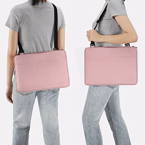 Laptop Bag Cover Waterproof Shockproof Notebook Sleeve Case Shoulder Bag Protective Cover (Color : Pink Size : 10-inch) (Pink 14)