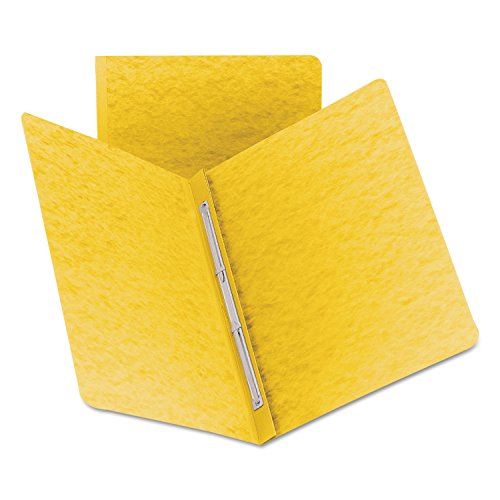 Smead PressGuard Report Cover, Metal Prong Side Fastener with Compressor, 3" Capacity, Letter Size, Yellow, 25 per Box (81852)