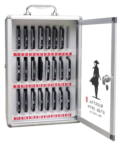 Cell Phone Locker, Cell Phones Storage Cabinet, Aluminum Alloy Pocket Chart Cell Phones Storage Cabinet for Cell Phones Wall-Mounted with A Locked Can Be Carried by Hand(36)