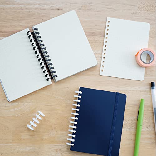 Carl Office Equipment LR-30105-W Loose Ring, Binding, 50 Sheets, Ring Diameter 0.4 inches (10 mm), Pack of 50, White