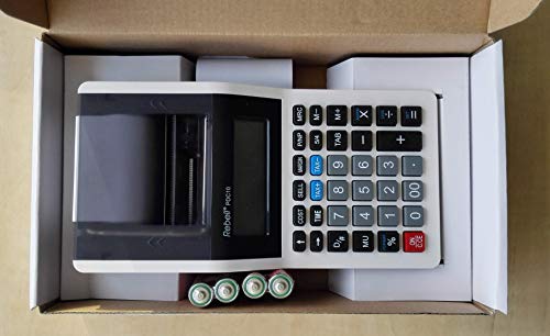 Rebell PDC10 12 Digit Display Plain Print Calculator with Rubber Buttons - Light Grey