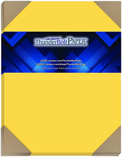 250 Golden Yellow 65lb Cover|Card Paper - 9" X 12" (9X12 Inches) Frame and Sketch Pad Size - 65 lb/Pound Light Weight Cardstock - Quality Printable Smooth Surface for Bright Colorful Results