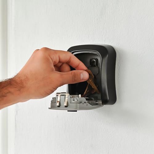 Iron Lock® Medium Wall Mount Combination Key Lock Box, Outdoor (Grey)