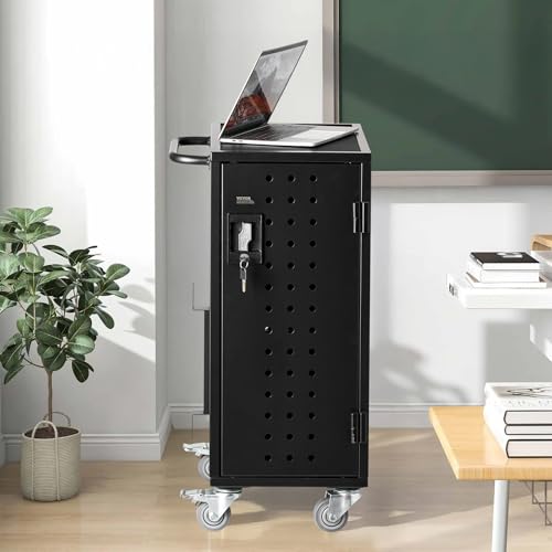 VEVOR 16 Device Charging Station with Lock & Key, Mobile Charging Cart