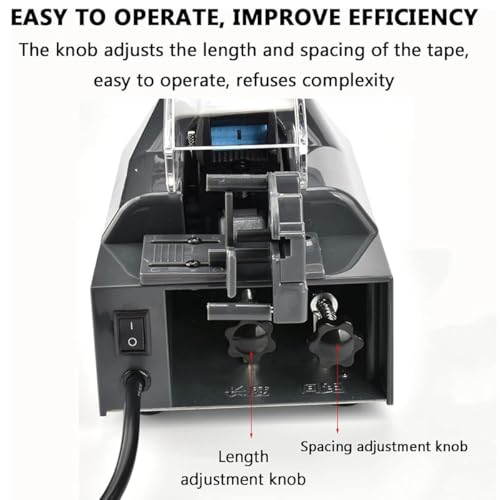 Auto-Sensing Electric Tape Dispenser, Adjustable Cut Length 10-60mm for Adhesive Tape,for Office & Packaging Application