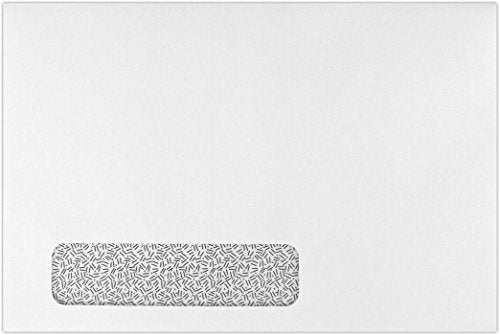 LUXPaper 6 x 9 Booklet Window Envelopes | Security Tint | White | 24lb. Text | 1,000 Qty