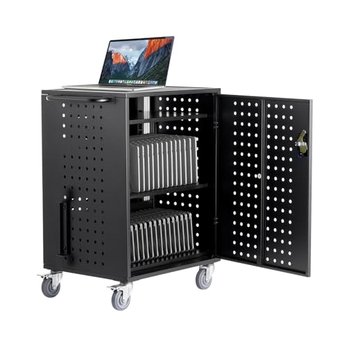 VEVOR Charging Cart, 36-Bay Mobile Charging Station, Max 15.6" Screen Size