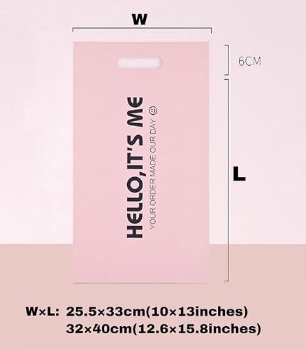 50-100PCS Custom Upgrade Design Shipping Bags with Handle, Personalized Mailing Bags for Clothing with Self Adhesive Strip, Waterproof, Tear-Proof (25.5×33cm(10×13inches))