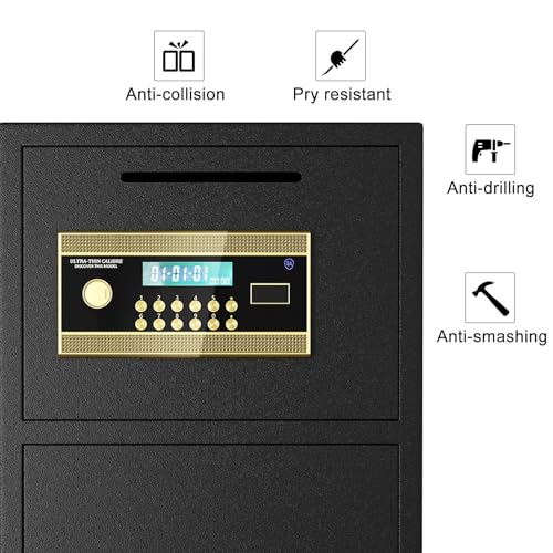 Large Digital Security Safe Box 6.5 Cu Ft Double Door with Hidden Code
