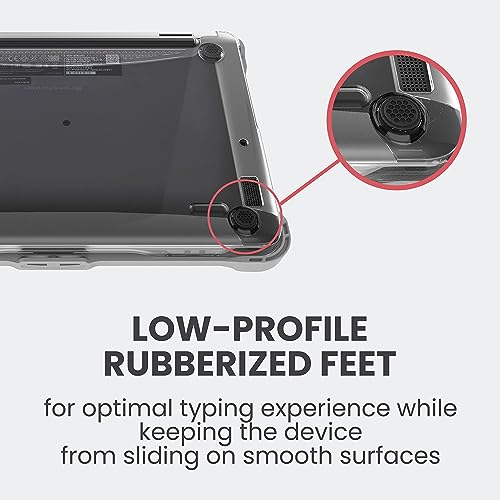 Brenthaven EXO Custom Case Dell Chromebook 3110/3100 11 inch |Clamshell| 10 Pack - Drop Tested Protection, Low Rubberized Feet, Seamless Asset Tagging, Snap in Installation for School or Work - Black