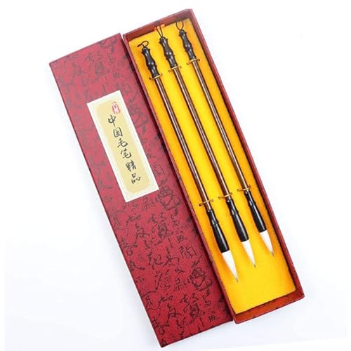 Chinese Calligraphy Brush Pen,Chinese Calligraphy Brush Watercolor Sumi Drawing Brush Chinese Calligraphy Drawing Brush Pen Birthday Set 3 Items