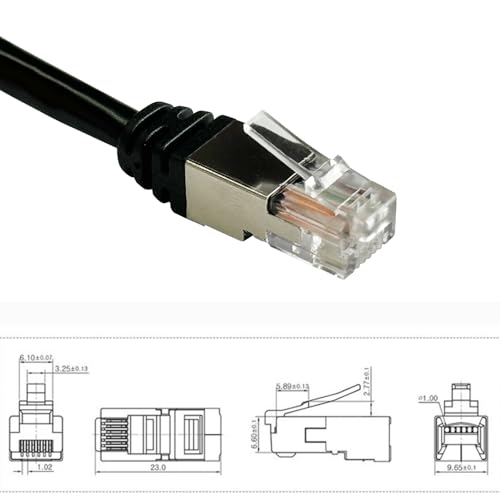 Jienk 5Pcs RJ11 Male to 6Pin Terminal Adapter for Cat3 Telephone Handset