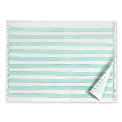 Alliance Continuous Computer Paper, 14 7/8 x 11, 1-Part, 92 Bright, 20 lb, 1/2" Green Bar – 2,700 Sheets per Carton