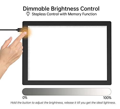 Slide Viewer Light Box 5600K 12”x8” Ultra-Thin Adjustable Brightness Backlight for Slides and Film Negative Scanning