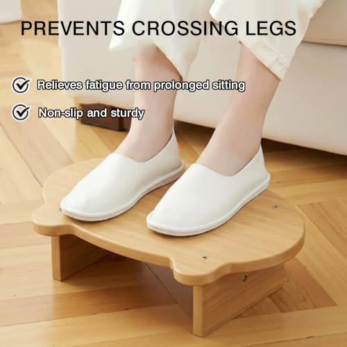 Foot Rest for Under Desk At Work,Ergonomic Footrest for Office,Solid Wood Frame 150kg Load Capacity,to Improve Posture(Color-2,50x30x13cm)