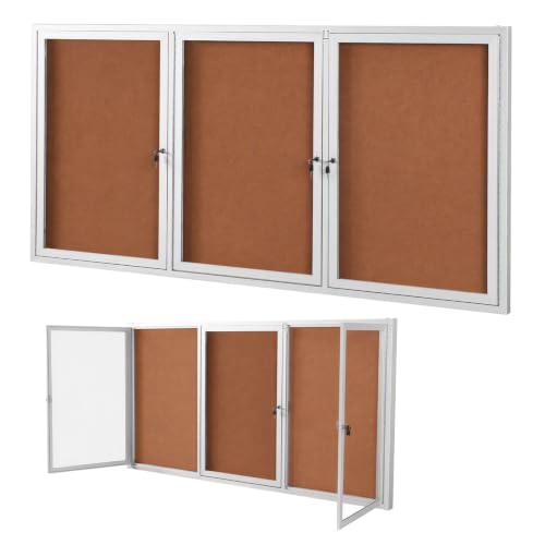 Weatherproof Enclosed Bulletin Board with Aluminum Frame and Glass Locking