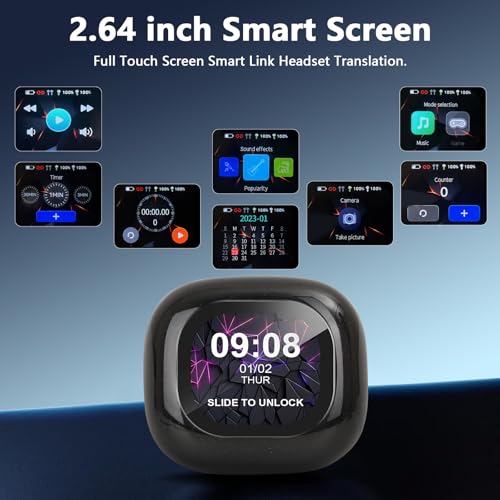 Psadhi AI Translation Earbuds Real Time, 3-in-1 Translator Earbuds 164 Languages & Accents/7Translation Modes,No Subscription, 40H Translation Headphones，for Travel/Business/Sport/Learning/Cycling