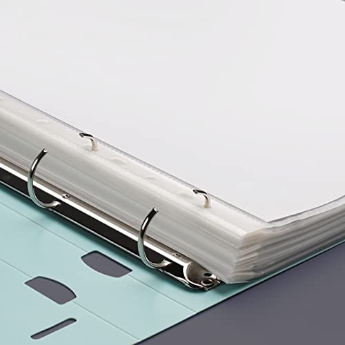 5 Pcs Data Storage Binders A4 Insert Information Book Four Holes Punched Flipchart File Organizer with Transparent Inner Page Expanding